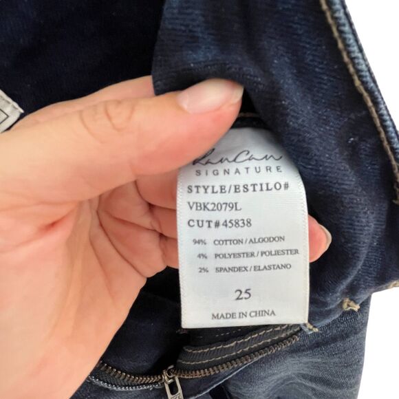 KanCan Mid Rise Super Flare Dark Wash Denim Jeans Sz 25 Blue Y2K - Picture 9 of 15